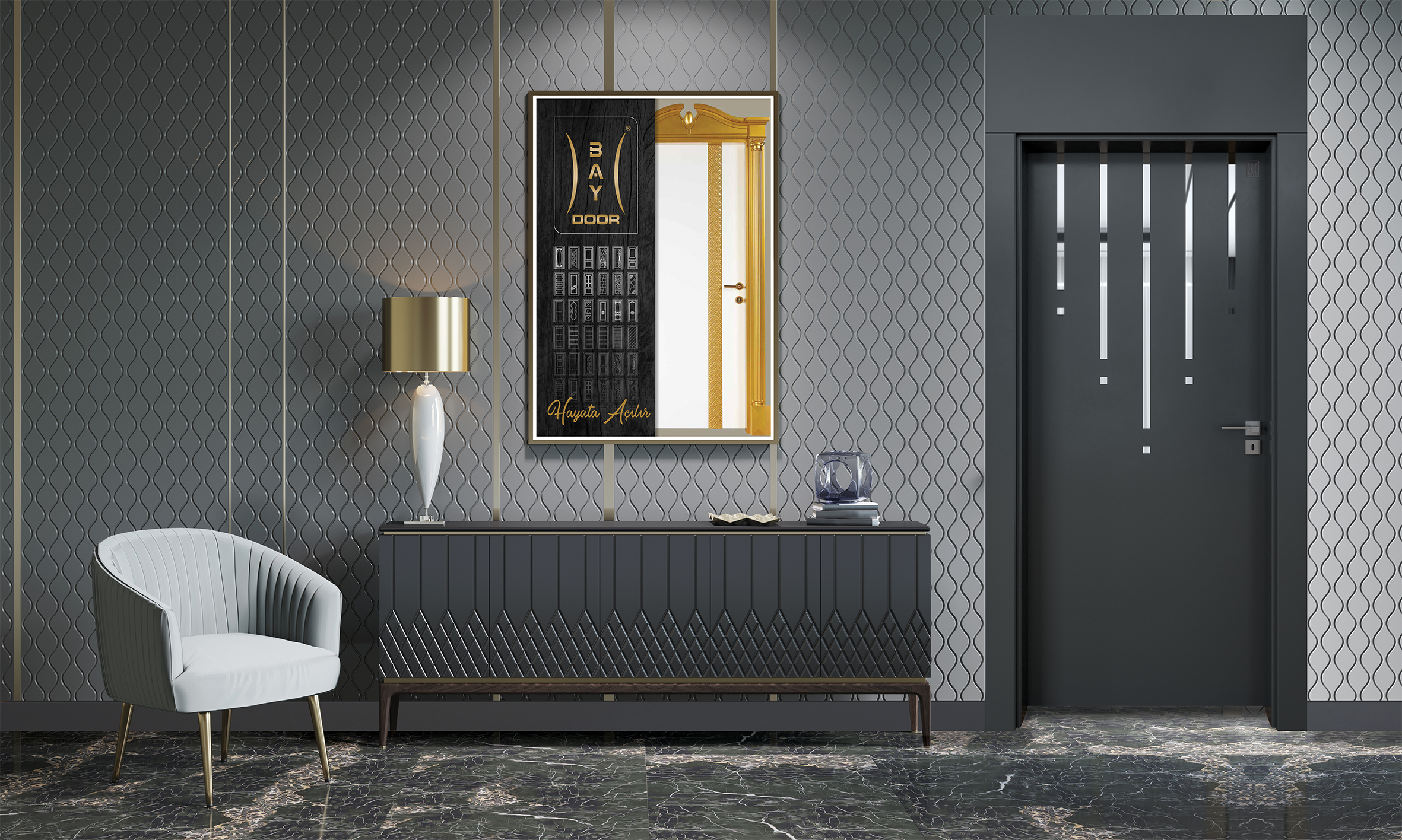 BY-6004 Porte intérieure Laqué